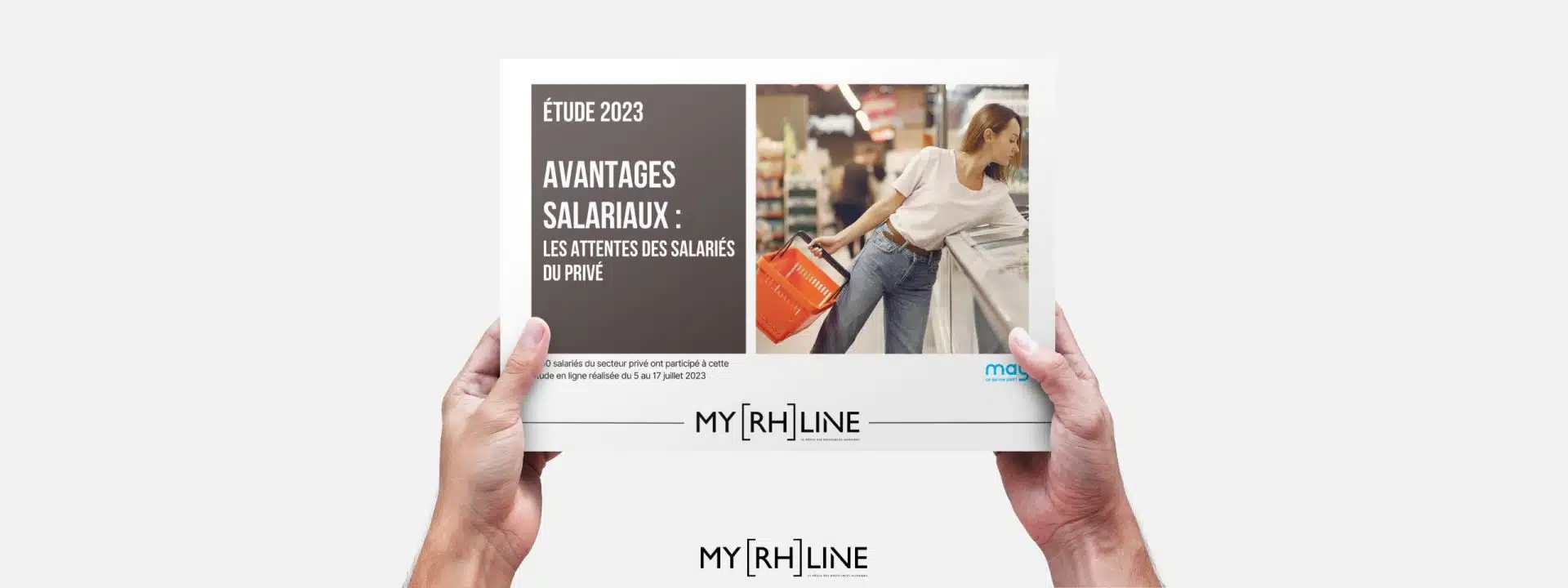 Visuel rapport étude may - avantages salariaux - cliente faisant ses courses